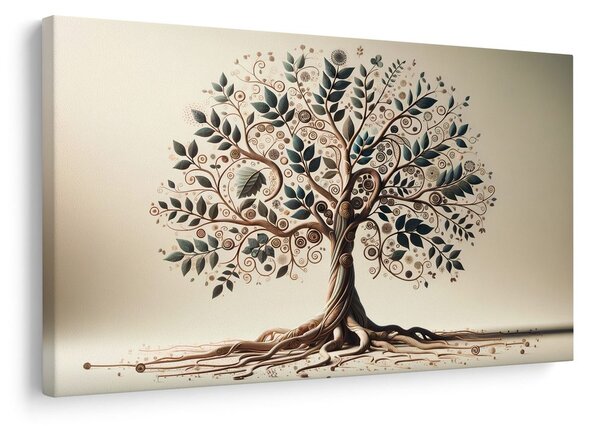 Quadro su tela – Albero della vita con dettagli delicati