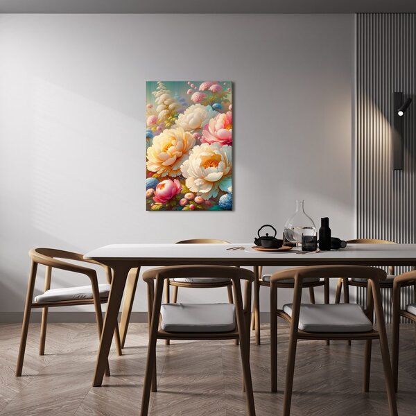 Quadro su tela – Giardino romantico con peonie