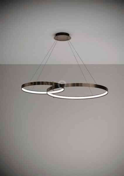 Anello lampadario a sospensione doppio bronzo spazzolato 2700k 5429