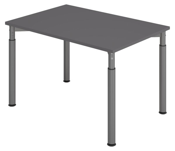 Scrivania bümö serie Y - Dimensioni: 120 x 80 cm, finitura: grafite, struttura: grafite