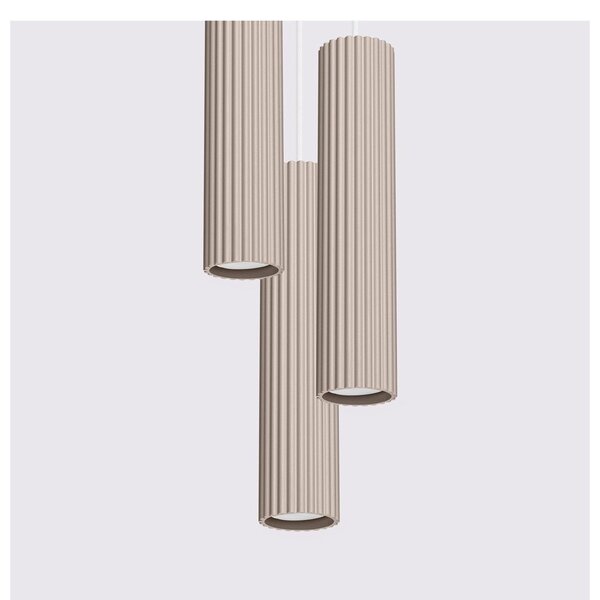 Lampadario grigio tortora in metallo ø 19,5 cm Gleam – Sollux