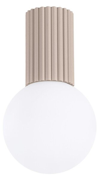 Plafoniera grigio tortora con paralume in vetro ø 12 cm Orbital – Sollux