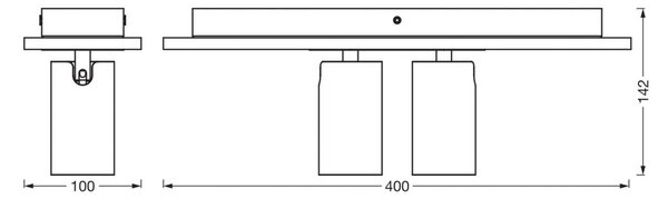 OSRAM Faretto da soffitto MERCURY nero 2 faretto GU10-LED 927 dimmerabile MERCURY,, Nero, Soggiorno / Sala da pranzo, Metallo, Moderno