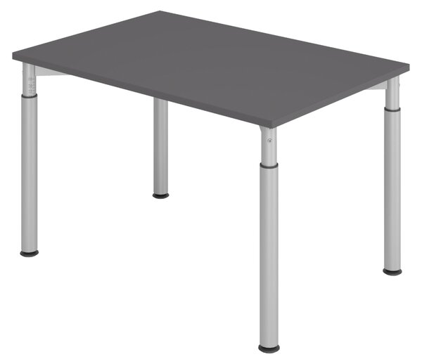 Bümö Scrivania Serie-Y - Struttura: argento, dimensioni: 120 x 80 cm, decorazione: grafite