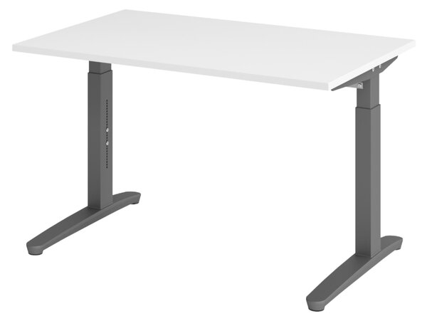 Bümö Scrivania Serie-XB - Decorazione: bianco, dimensioni: 120 x 80 cm, struttura: grafite