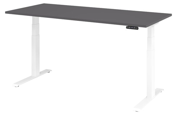 Scrivania elettrica bümö XDKB - Decorazione: grafite, dimensioni: 180 x 80 cm, struttura: bianco