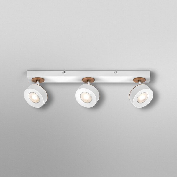 OSRAM Faretto da soffitto a LED PLUTO, bianco, 3 faretto in metallo 3.000 K PLUTO, Bianco / Opale, Soggiorno / Sala da pranzo, Metallo