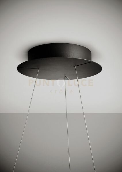 Anello sospensione nero verniciato diam.78cm 2700k 2761lm 47w