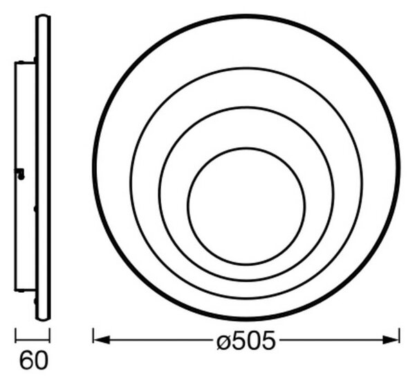 OSRAM Plafoniera a LED ORBIS SPIRAL ROUND, Bianco / Opale, Soggiorno / Sala da pranzo, Metallo, Moderno, Plafoniera LED