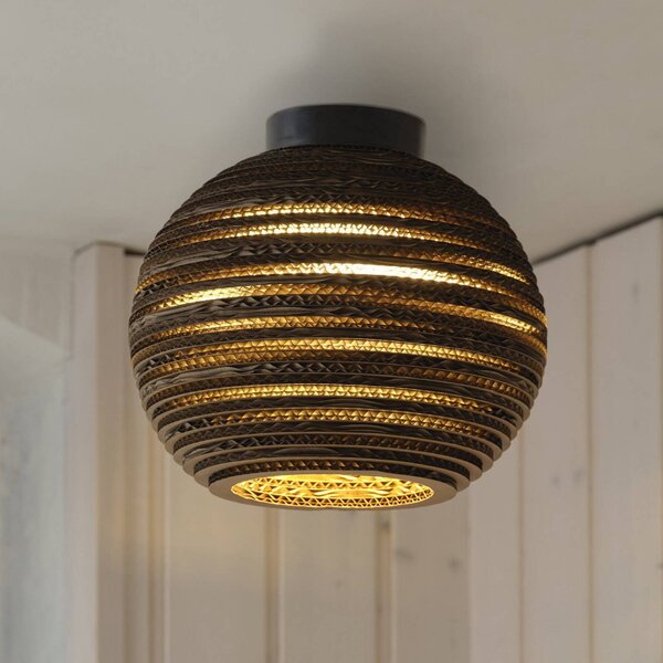 OSRAM Plafoniera soffitto BALL, dimmerabile, Marrone / Ruggine, Soggiorno / Sala da pranzo, Carta / Lunolit / Lunopal, Plafoniera