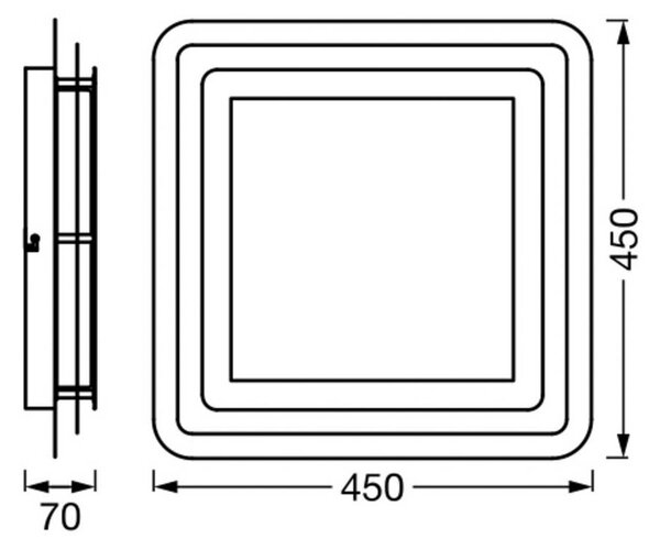 OSRAM Plafoniera a LED ORBIS SPIRAL LAYER, Bianco / Opale, Soggiorno / Sala da pranzo, Metallo, Moderno, Plafoniera LED