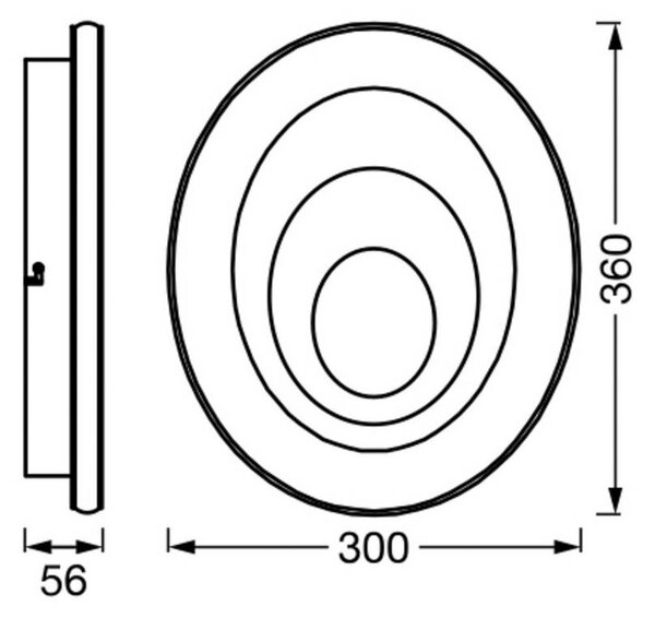 OSRAM Plafoniera a LED ORBIS SPIRAL OVAL, Bianco / Opale, Soggiorno / Sala da pranzo, Metallo, Moderno, Plafoniera LED