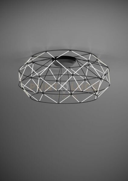 Euclide lampadario sospeso 35cm a led 2700k 2945lm 44w colore nero