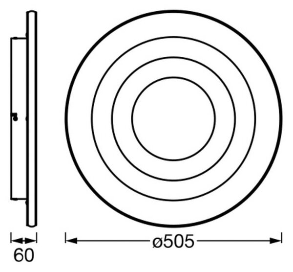 OSRAM Plafoniera a LED ORBIS SPIRAL LOOP, Bianco / Opale, Soggiorno / Sala da pranzo, Metallo, Moderno, Plafoniera LED