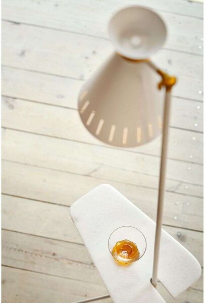 Lampada da terra Warm Nordic, Cone, Bianco, Soggiorno, Metallo, Vintage