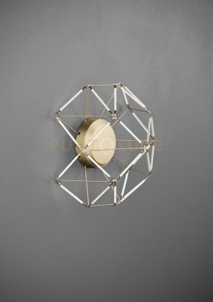 Euclide applique a parete oro a led 2700k 1963lm 29w l.36,5cm