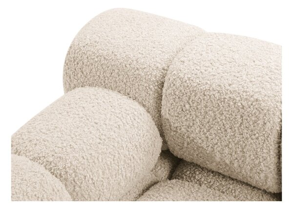 Divano componibile beige in tessuto bouclé 188 cm Bellis - Micadoni Home