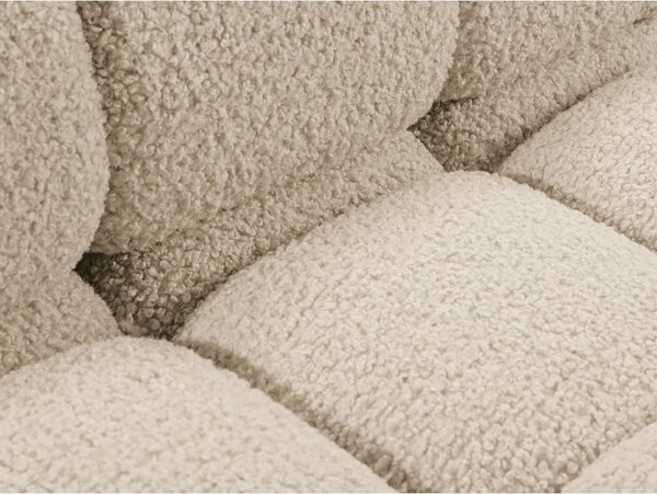 Divano componibile beige in tessuto bouclé 188 cm Bellis - Micadoni Home