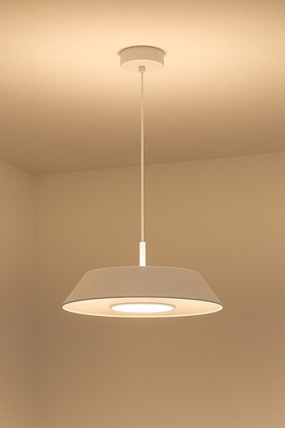 Lampada a sospensione LED bianco satinato Carmazana
