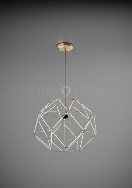 Euclide lampadario sospeso 56cm a led 2700k 4593lm 62w colore oro