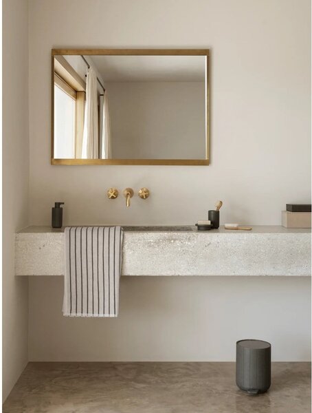 Portaspazzolino grigio in poliresina Kua – Blomus