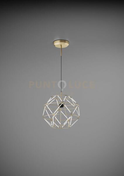 Euclide lampadario sospeso 35cm a led 2700k 2945lm 44w colore oro