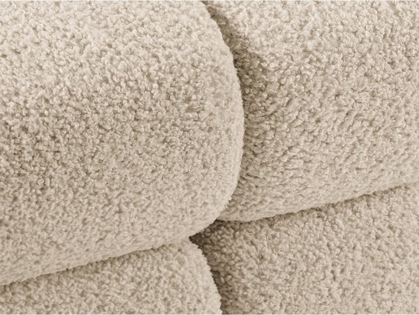 Divano componibile beige in tessuto bouclé 188 cm Bellis - Micadoni Home