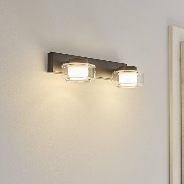 OSRAM Applique da parete ORBIS FLAME, Nero, Bagno, Metallo, Moderno, Applique