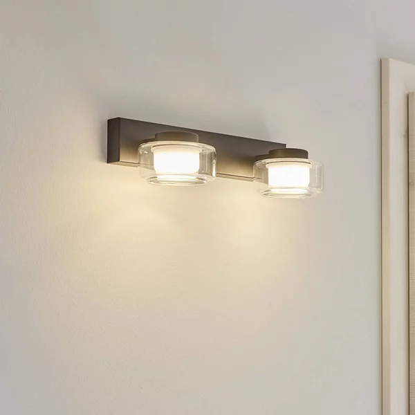 OSRAM Applique da parete ORBIS FLAME, Nero, Bagno, Metallo, Moderno, Applique