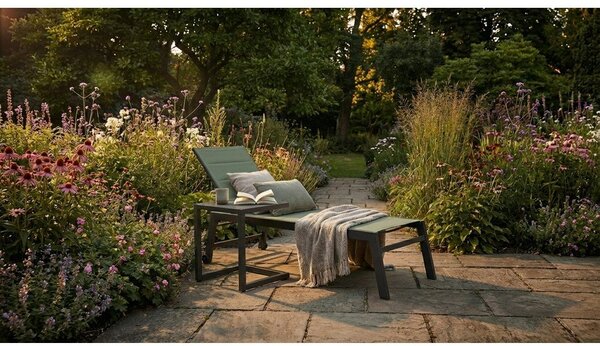 Tavolino da giardino in alluminio 40x40 cm Hilde – Bizzotto