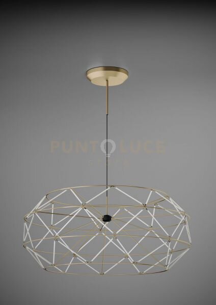 Euclide lampadario sospeso 92cm a led 2700k 7130lm 92w colore oro