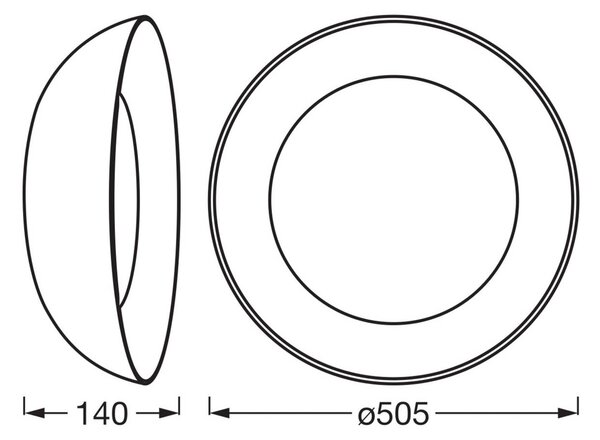 OSRAM Plafoniera a LED ORBIS ALVA, dimmerabile, Legno chiaro, Soggiorno / Sala da pranzo, Metallo, Moderno, Plafoniera LED