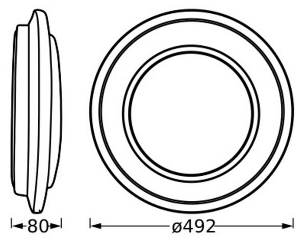 OSRAM Plafoniera a LED ORBIS BERLIN, Cromo / Argento, Soggiorno / Sala da pranzo, Metallo, Moderno, Plafoniera LED