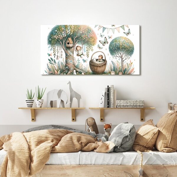 Quadro su tela – Altalena tra i rami dell’albero