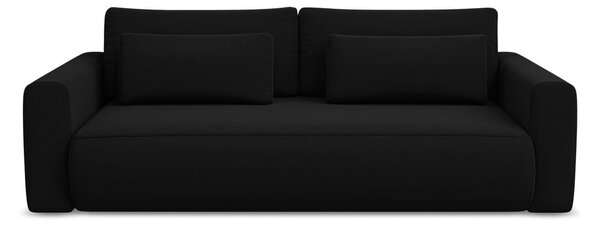 Divano nero allungabile/con contenitore con rivestimento in velluto 238 cm Kapua – Makamii