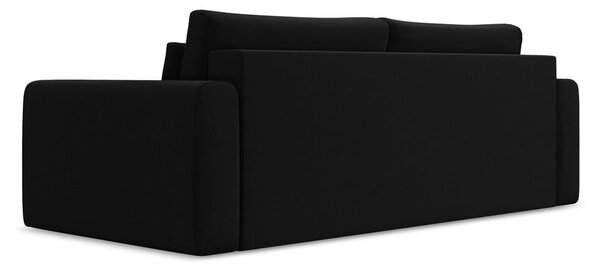 Divano nero allungabile/con contenitore con rivestimento in velluto 238 cm Kapua – Makamii