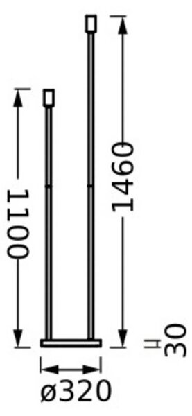 OSRAM Lampada da terra DECOR STICK, Crema / Ambra, Soggiorno / Sala da pranzo, Metallo, Moderno, Lampada da terra