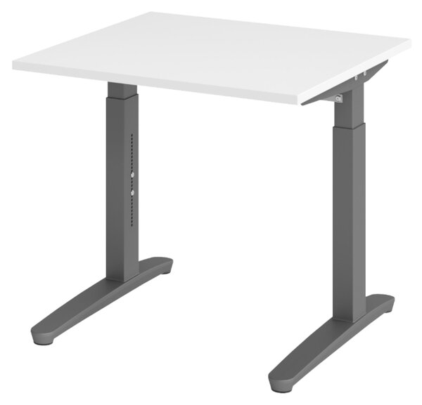 Scrivania bümö Serie XB - Decorazione: bianco, dimensioni: 80 x 80 cm, struttura: grafite