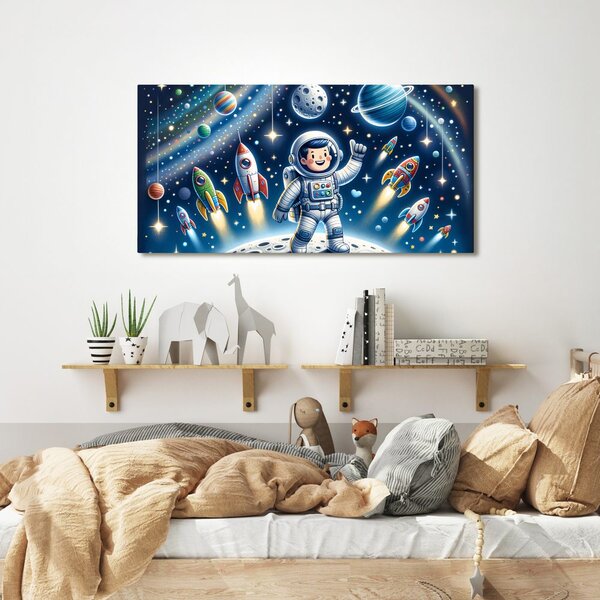 Quadro su tela – Avventura galattica per un piccolo eroe