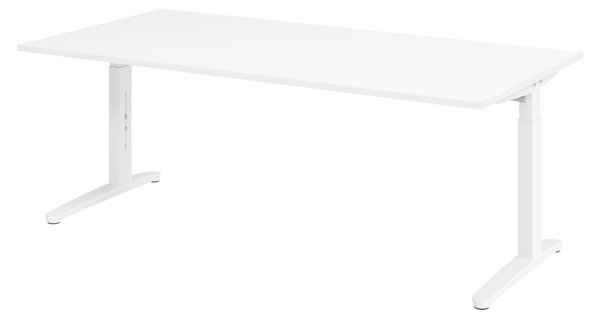 Bümö Scrivania Serie-XB - Decorazione: bianco, dimensioni: 200 x 100 cm, struttura: bianco