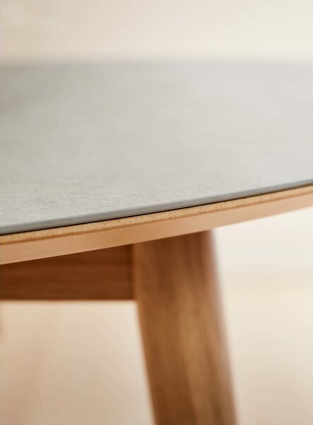 Tavolo da pranzo rotondo allungabile con piano in ceramica ø 135 cm Meza - Hammel Furniture