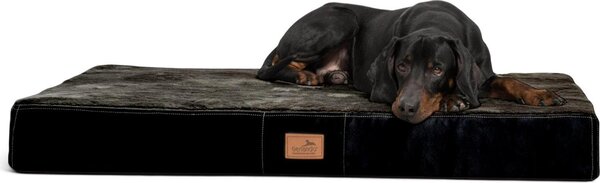 Tierlando® Tappeto ortopedico per cani STUART ORTHO PLUS - Dimensioni: 120x90cm | Colore: 03 Nero