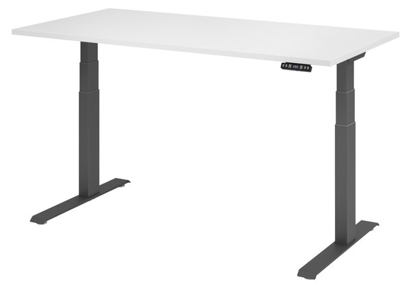 Scrivania elettrica bümö XDKB - Decorazione: bianco, dimensioni: 160 x 80 cm, struttura: grafite
