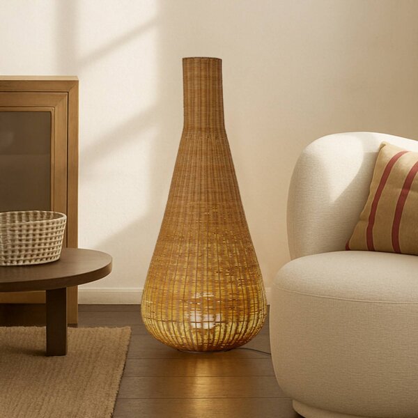 Lampada da terra Takeo Lucande, Legno chiaro, Soggiorno / Sala da pranzo, Legno, Moderno, Lampada da terra