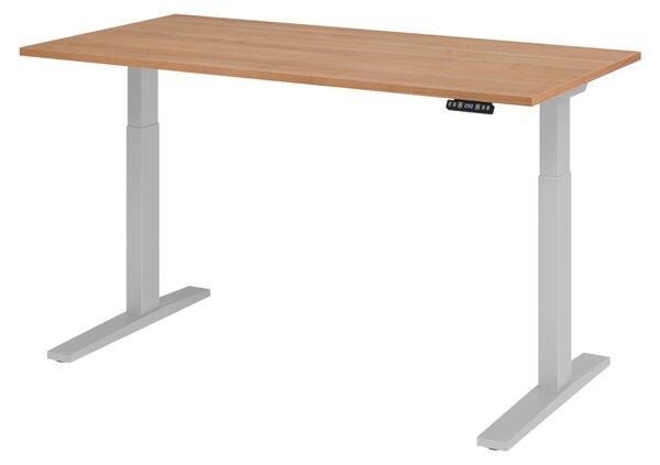 Scrivania elettrica bümö XMKA - Struttura: argento, dimensioni: 160 x 80 cm, finitura: noce