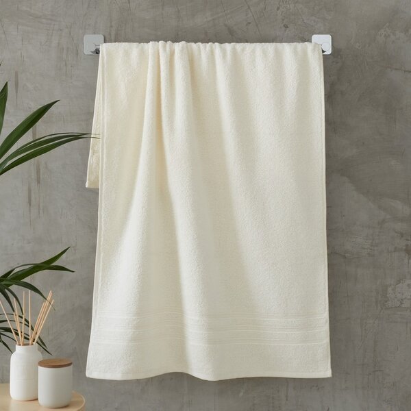 Set di asciugamani tipo terry color crema in cotone 2 pz 90x140 cm Zero Twist – Catherine Lansfield