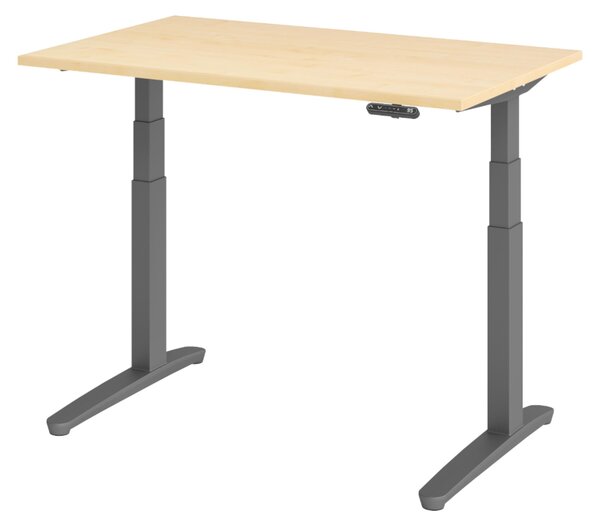 Scrivania elettrica bümö XBHM - Decorazione: acero, dimensioni: 120 x 80 cm, struttura: grafite