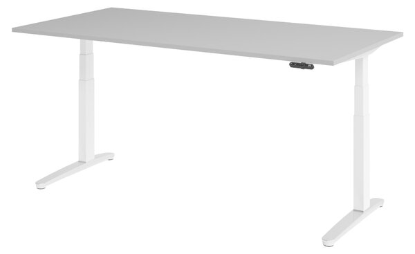 Scrivania elettrica bümö XBHM - Decorazione: grigio, dimensioni: 200 x 100 cm, struttura: bianco/alluminio lucido