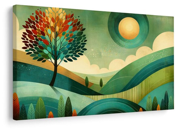 Quadro su tela – Albero della vita nel paesaggio