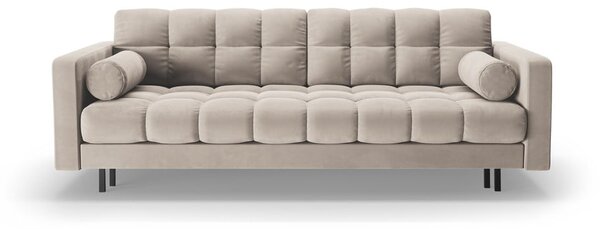 Divano beige allungabile/con contenitore con rivestimento in velluto 222 cm Bali – Cosmopolitan Design